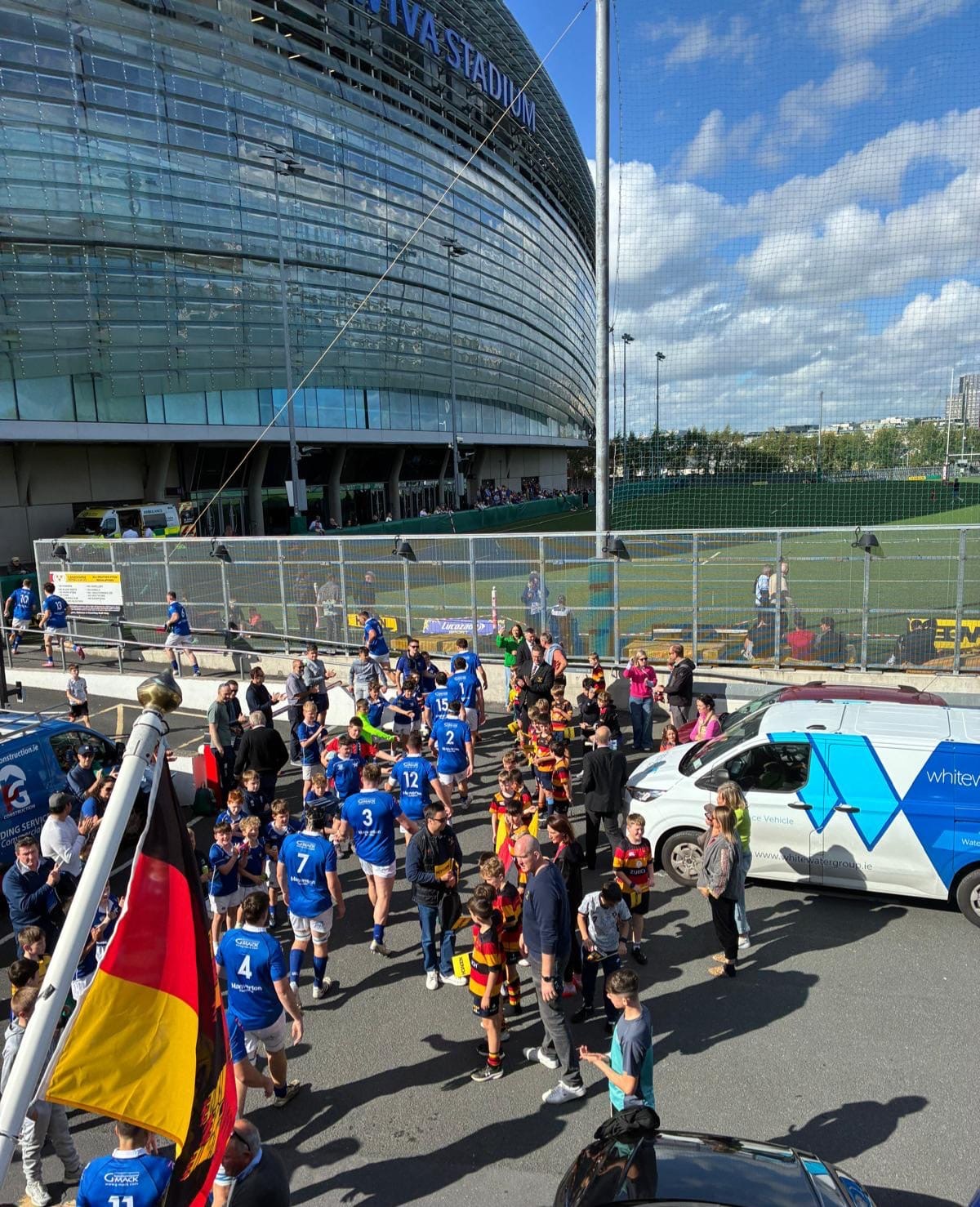 St. Mary's College RFC celebrate the win at Lansdowne Road