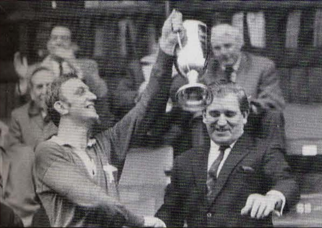 JB Sweeney lifting the cup in 1972