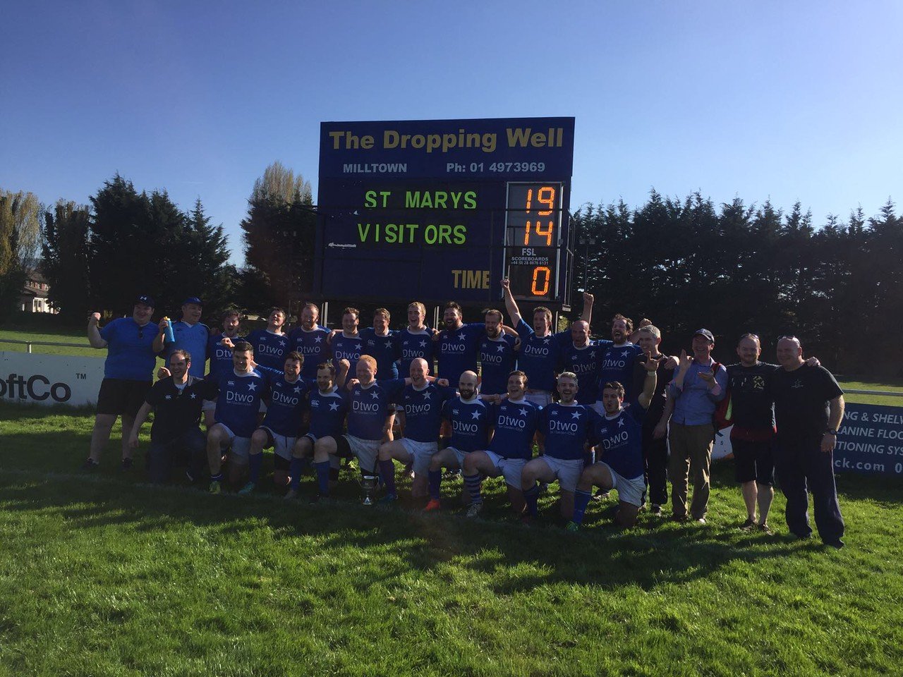 St. Mary's College RFC J4 XV after the Metro League Division 6 final, April 2017